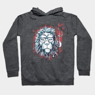 Hipster lion smoking pipe Hoodie